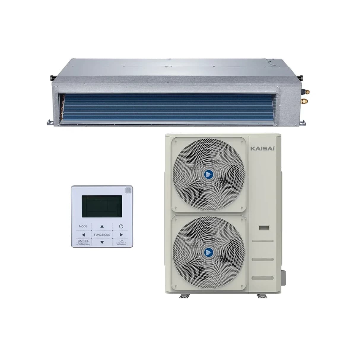 Sada kanálové klimatizace KAISAI SLIM duct 15,2 kW KTI-55HWG32X/KOE30U-55HFN32X