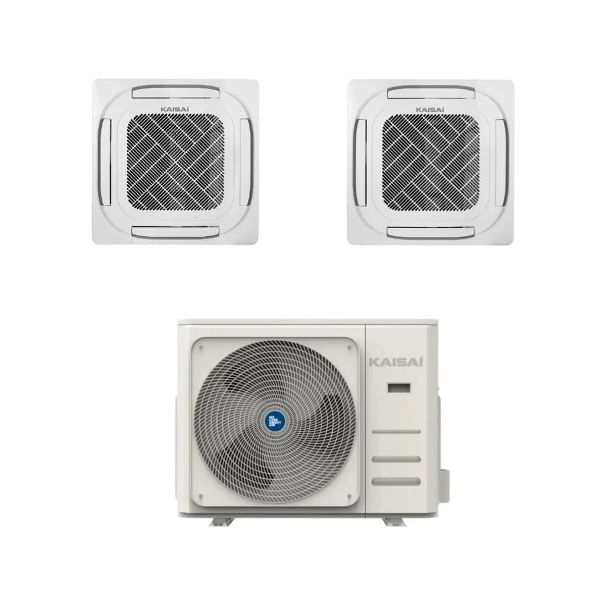 SADA Kazetová klimatizace KAISAI 2 × KCD-24HRG32X KOE30U-48HFN32X 14,1 kW Twin