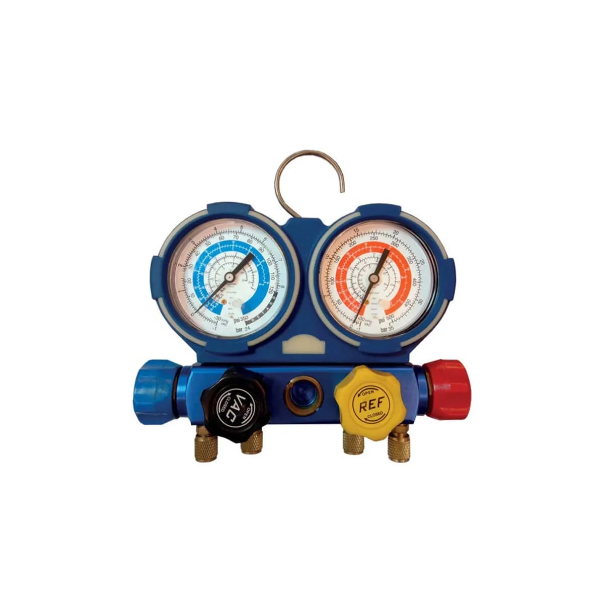 Manometr 4cestný s pogumovaným povrchem R32 - R410a tr422abcd (R22)
