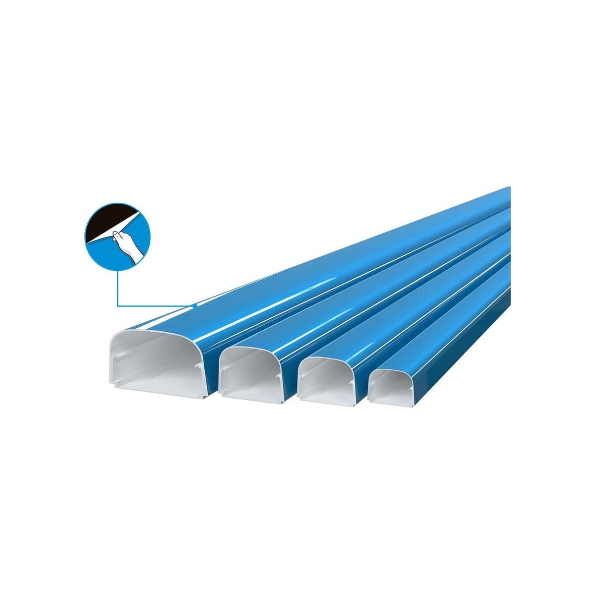 PVC žlab 74x56x2000mm s ochrannou fólií TP75-opt-fc 8 ks/bal