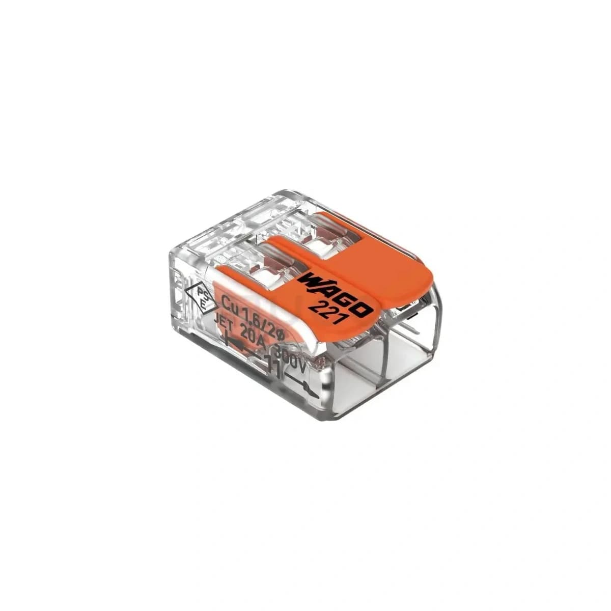 Páková svorka WAGO 221-412, 2 vodiče, 0,2–4 mm²
