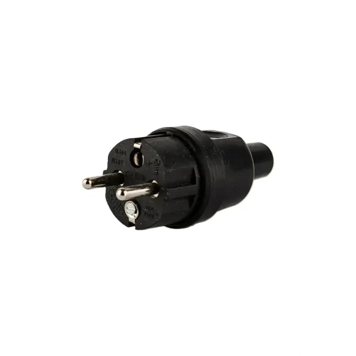 Přímočará zástrčka 1418000 černá, 2P+Z 16A, 250V, IP20